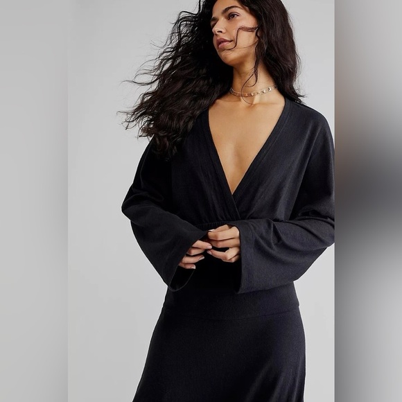 Free People Black Backless Maxi Dress - Picture 2 of 5